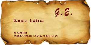 Gancz Edina névjegykártya